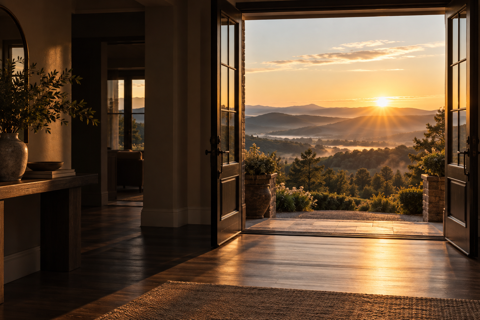 An open door